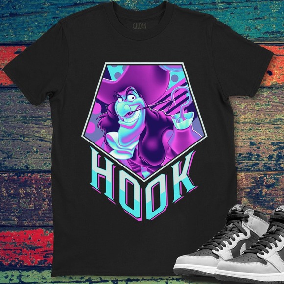 Peter Pan Captain Hook Pop Art Graphic Disney Unisex Gift T-Shirt - Picture 1 of 2
